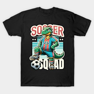 Soccer Squad – Football Dinosaurs Dinos United Team Boys T-Shirt